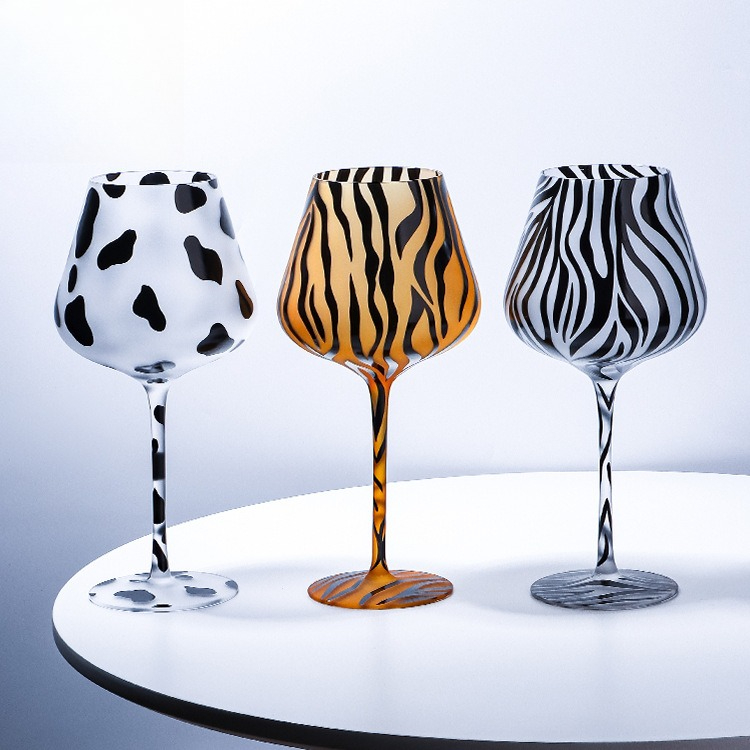 Highball Glass Set - Yaratıcı Boyalı Kaplan Leopar Highball Cam
