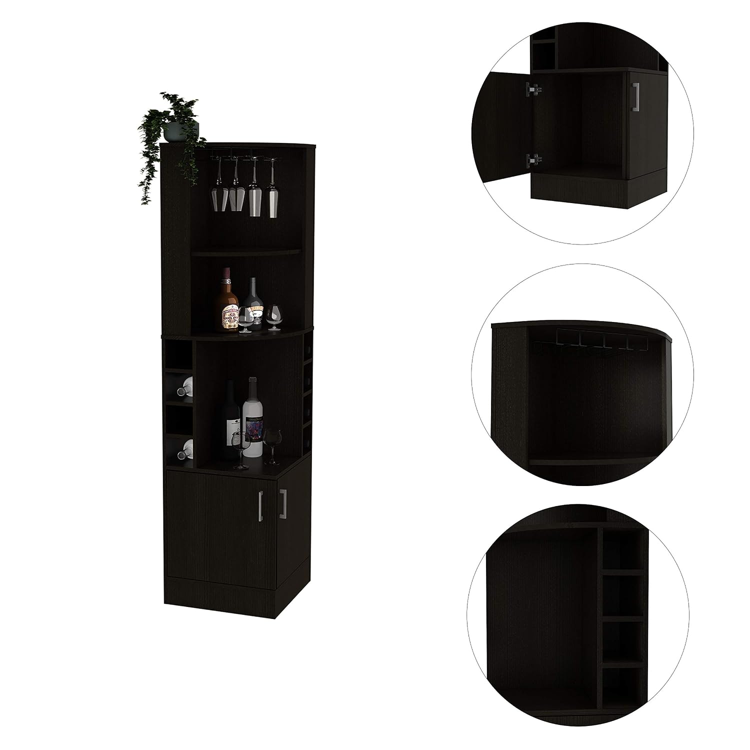 2 Raflı, Bardak Tutuculu, 8 Şi - Home Bar Shelves incelemesi ve fiyatı