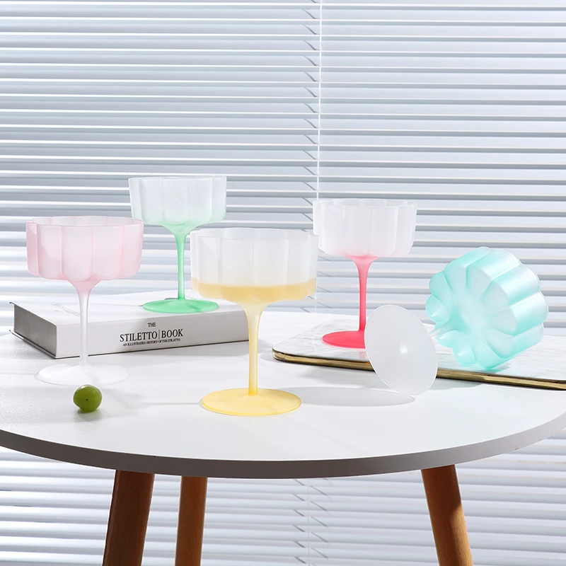 Renkli Buzlu Cam Kokteyl Kupa  - Home Bar Set incelemesi ve fiyatı