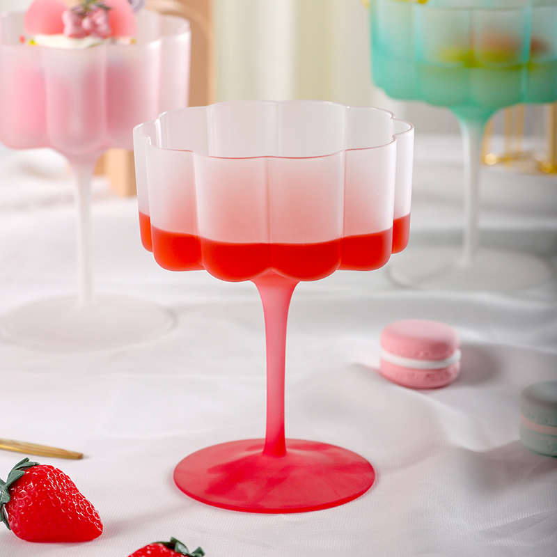 Renkli Buzlu Cam Kokteyl Kupa  - Home Bar Set incelemesi ve fiyatı