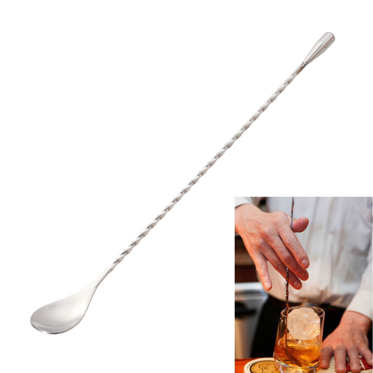 Paslanmaz Çelik 304 Kokteyl Çu - Bar Spoon Twisted incelemesi ve fiyatı